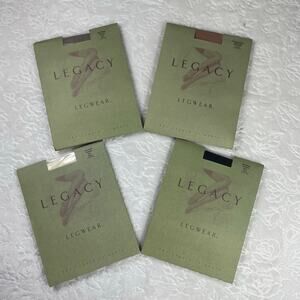 🔥NEW Lot Of 4 Legacy Legwear Pantyhose Women Size E & D Made In USA